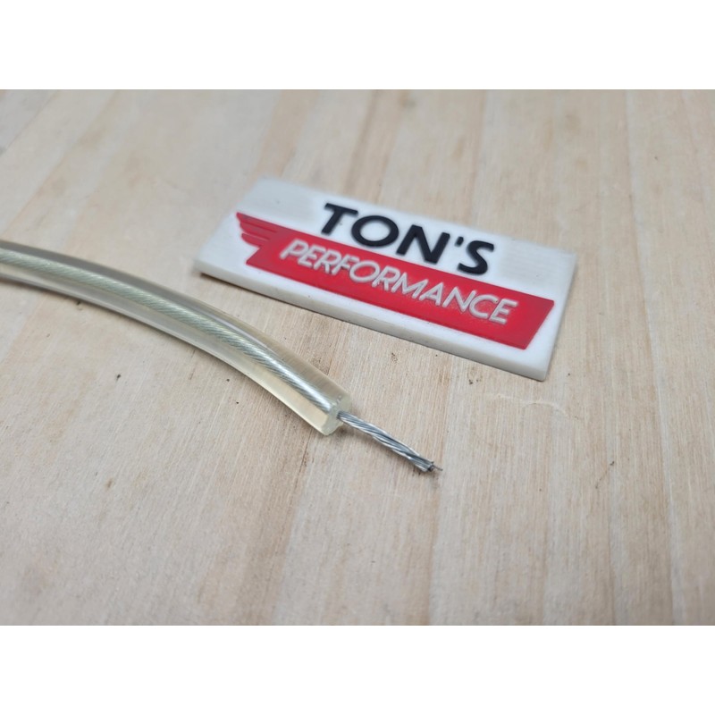 Ton's Performance Translucent Clear PVC 7mm Solid Core (tinned Copper