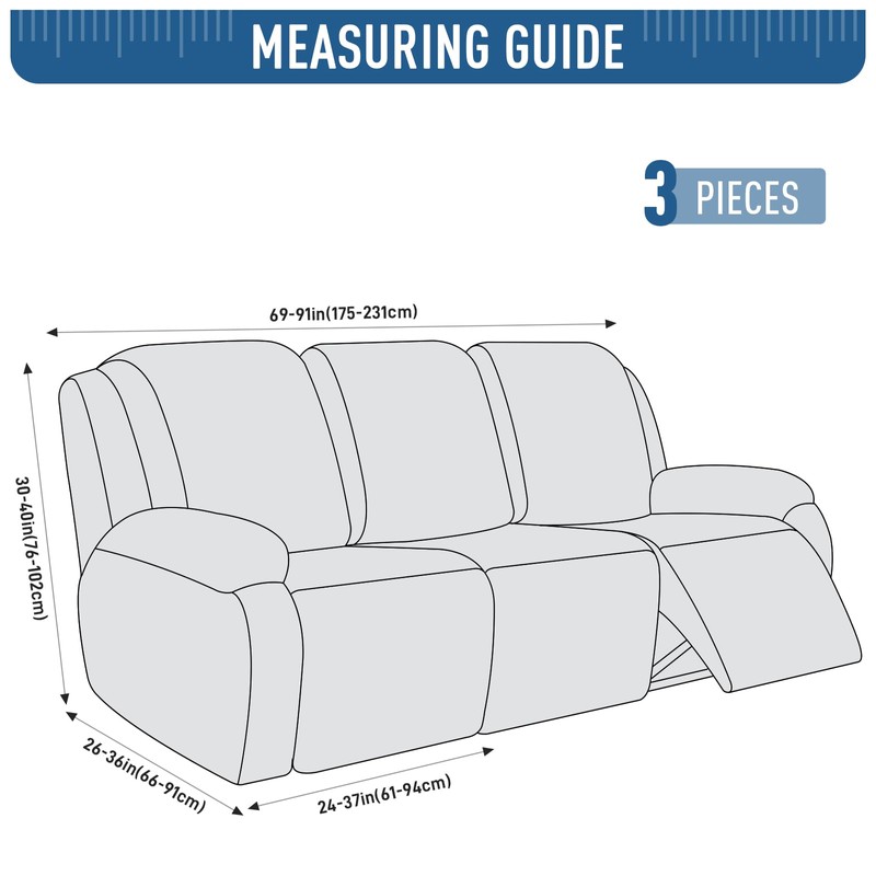 TAOCOCO Recliner Sofa Covers Stretch Reclining Couch Cover, Jacquard Recliner