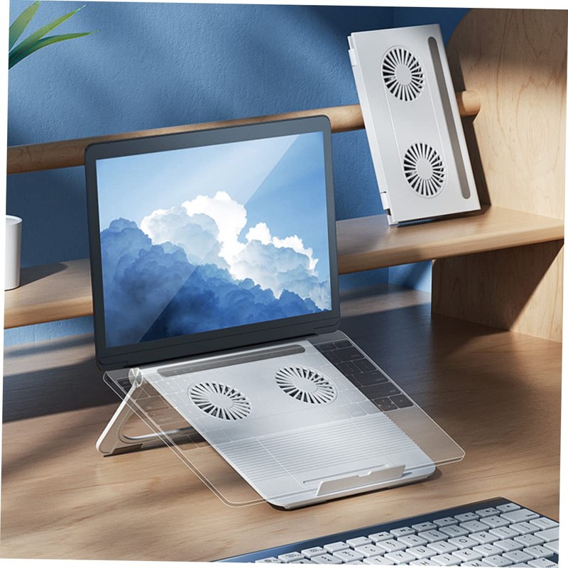 OSALADI Laptop Stand Height and Dual Cooling Fans Ergonomic Notebook