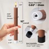 West Ivory 6 Pack, 10" LED Flameless Brown Tan Fluted