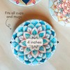 Mandala Ceramic Absorbent Coasters Set of 6 with Holder, Marble