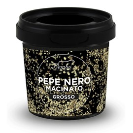 Pepe Nero Granuloso Bembo 70 g – Pepe Macinato Grosso – Per Carne, Pesce e Verdure alla Grigia o al Barbecue - Confezione anti-luce e anti-ossidazione (Pepe Nero Granuloso 70 g)