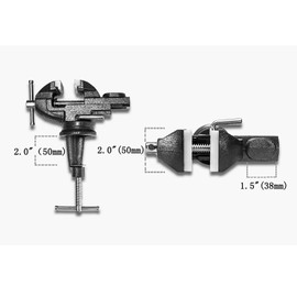 MYTEC Mini Home Vise, nylon jaws Clamp-On Vise, 2.0" black