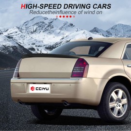 cciyu Factory SRT Style Rear Trunk Lip Spoiler Wing Fits for 2005-2010 for Chrysler 300 Racing Trunk Spoiler(ABS Glossy Black)