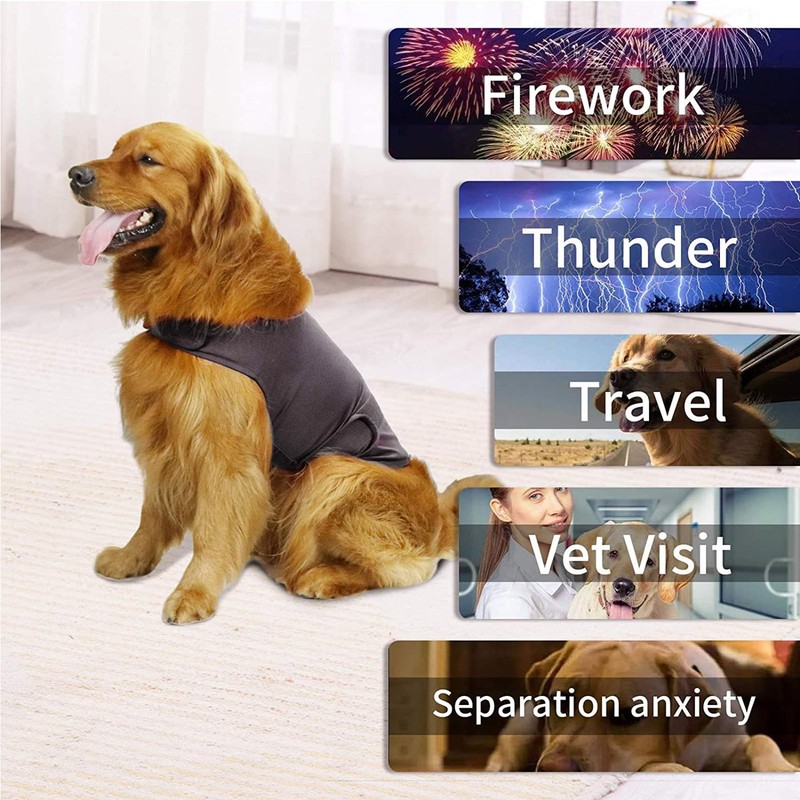 Dog Anxiety Shirt, Jacket Stress Relief Coat, Adjustable Vest for