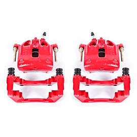Power Stop Front S1138 Pair of High-Temp Red Powder Coated Calipers