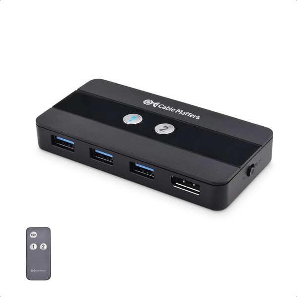 Cable Matters USB 3.0 KVM Switch DisplayPort 1.4 for 2