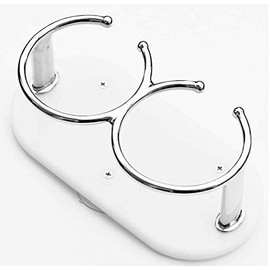 Marine Part Depot Stainless Double Ring Drink Holder with Mounting Suction Cups