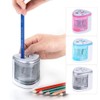 Electric Automatic Sharpener Double Hole Pencil Sharpener Compact Desk Pencil