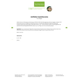 Sanct Bernhard Anti-Wrinkle Face Cream with Collagen 100 ml