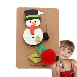 Christmas Hairpins Set - Cute Duckbill Hairpins Kit,Bright Colors Hair Decoration Tool for School Activities, Friends Parties, Festival Events, Daily Wear, Themed Parties