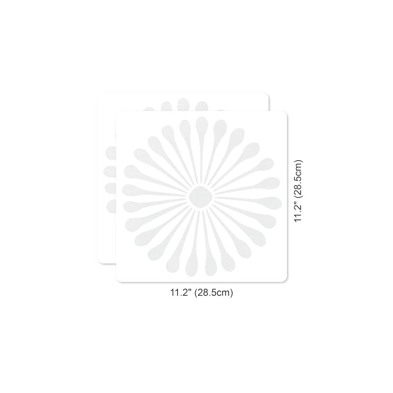 Boho Flowers Wall Stencils, Reusable Template for Painting Large Pattern