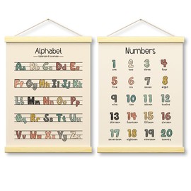 Buildinest Numbers Abc Wall Chart for Toddler Learning Posters, alphabet poster for toddlers, Kids Posters, Homeschool Decor for Kids Wall Decor, Play Room Wall Decor and Alphabet Banner - A01
