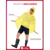 Smiffys Duck Party Poncho, Yellow with Drawstring Bag, Party Poncho