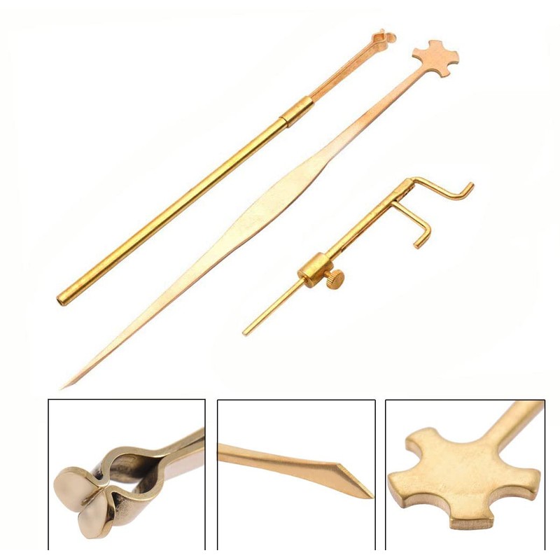 Jiayouy 12 Pieces Violin Repairing Maintenance Tool Kit with Maple