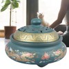 Incense Burner Ceramic Colour Enamel Exquisite Pattern Retro Incense Cone