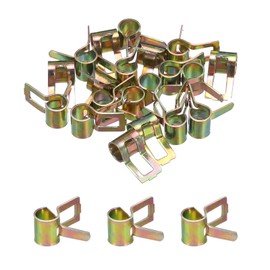 MECCANIXITY ID 5mm 3/16 Inch Fuel Line Hose Clips, Pipe Spring Hose Clamp,Low Pressure Air Clamp, Water Pipe Air Tube Vacuum Hose Clips Fastener Pack of 60