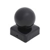 Black Metal Fence Gate Post Cap With Ball Flange 50mm