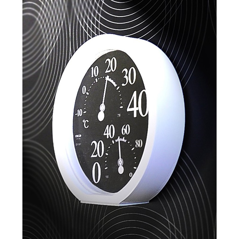 Ohm Electric CR-171K Cresel Thermometer/Hygrometer, Black