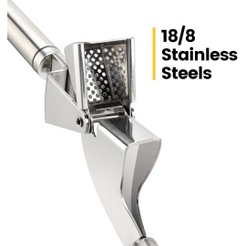 BURLIHOME Garlic Press Mincer, 304 Stainless Steel Garlic Press with Garlic Peeler Tube