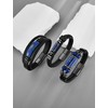 Starnny Lapis Lazuli Bracelets for Men Leather Black Bracelet