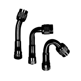 Kaedear Air Valve Conversion Angle Angle Extension Adapter US Type Tire Pressure Valve Adapter (Black, 1 x Each Angle)