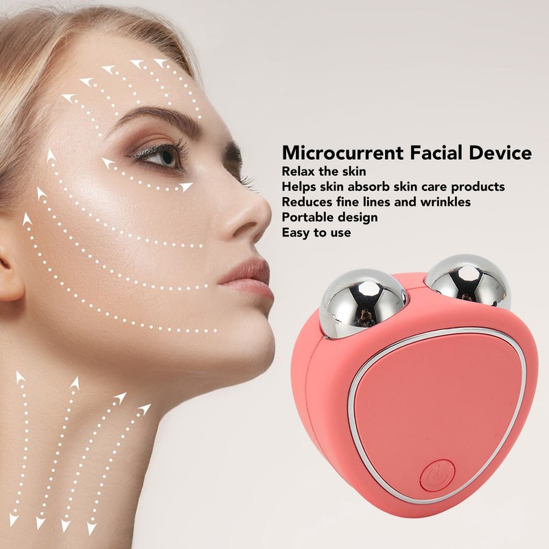 Microcurrent Facial Toning Device Reduce Fine Lines Portable Electric Microcurrent