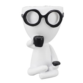 Human Shaped Plant Pots Cute Humanoid Flower Pot Decorative Succulent Flowerpot Resin Cactus Pot for Bedroom Office Type B