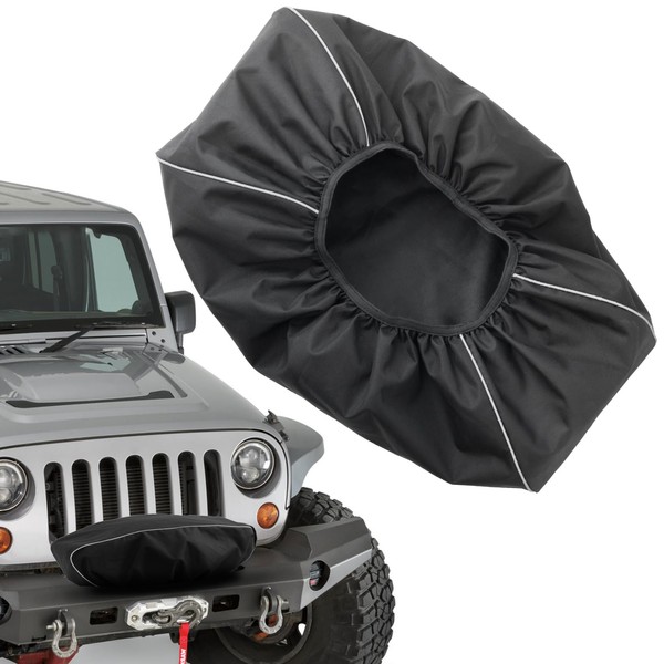 WIWIDRM Winch Cover, Newly Upgraded Heavy-Duty Waterproof 1200D Oxford Fabric