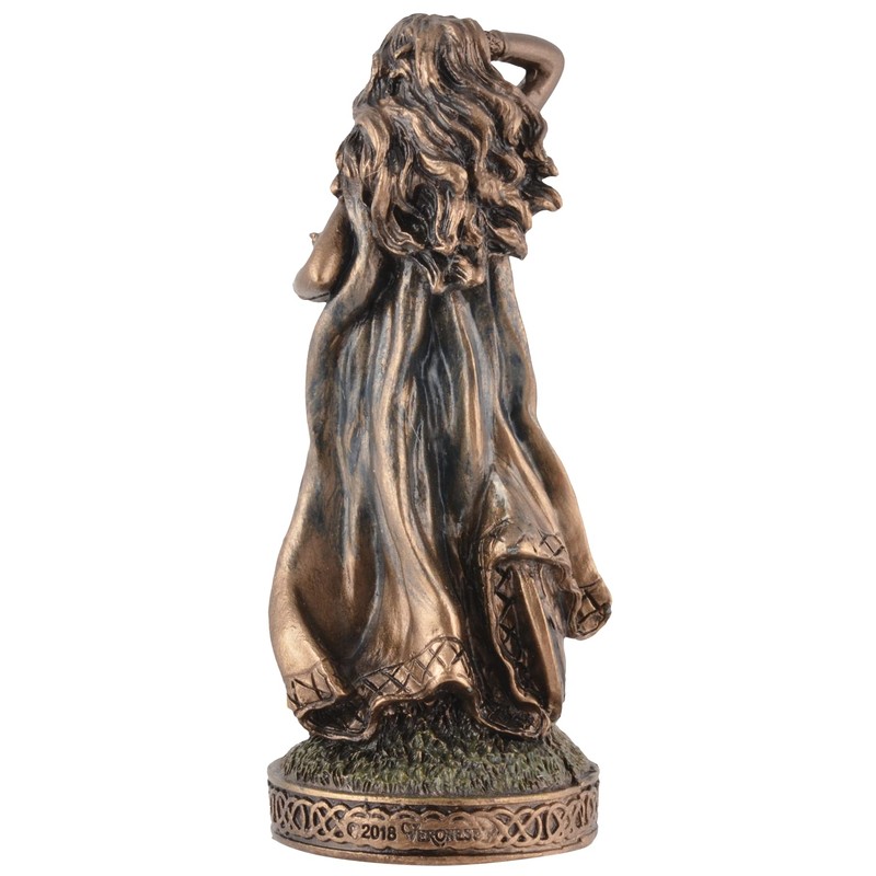 Veronese Miniature Figurine Germanic Goddess Freya Hand Painted Bronze Colour