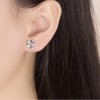 Zhang Trading White Gold Plated Peach Blossom Small Stud Earring
