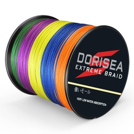 Dorisea Extreme Braid 100% PE Sedal de Pesca Trenzado Multicolor 109-2187 Yardas Resistencia 6-550 Libras Hilo de Pesca Superlínea (300m/328 Yardas 70lb/0.44mm)