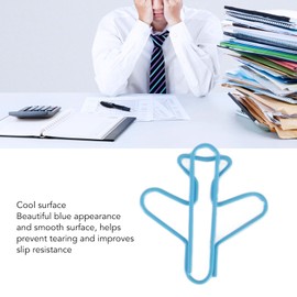 Pack of 100 Paper Clips, Cute Airplane Shaped Blue Bookmark Clips with Exquisite Appearance, Metal Airplane Paper Clips for Party Invitation Cards, Notebooks
