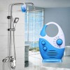 Shower Radio, Waterproof Bathroom Speaker Button, Mini Adjustable Volume Hanging