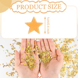 Foil Sequin Confetti - 30g Gold Star and Moon Confetti Mixed Metallic Glitter Foil Confetti for Birthday Party Wedding Festival or Celebration DIY Craft.