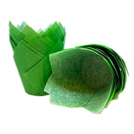 Scrumptious Sprinkles Tulip Muffin Cases, Green x 50