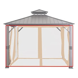 Garden Winds Universal Replacement Mosquito Netting Set for 10' X 10' Hard Top Gazebo