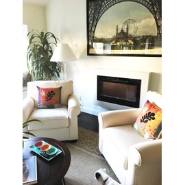 Kashmir Designs Matisse Coral Pillow Cover | Orange Modern Pillows | Modern Chair Cushion| Farmhouse Pillows | Flower Outdoor Pillow | Mid Century Chair Cushion | Hand Embroidered Wool Size 18x18