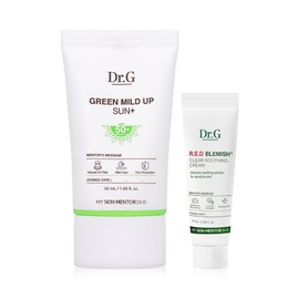 Dr.G Green Mild Up Sun Plus 50ml+Red Soothing Cream 10ml -R / 닥터지 그린 마일드 업 선 플러스 50ml+레드 수딩 크림 10ml -R