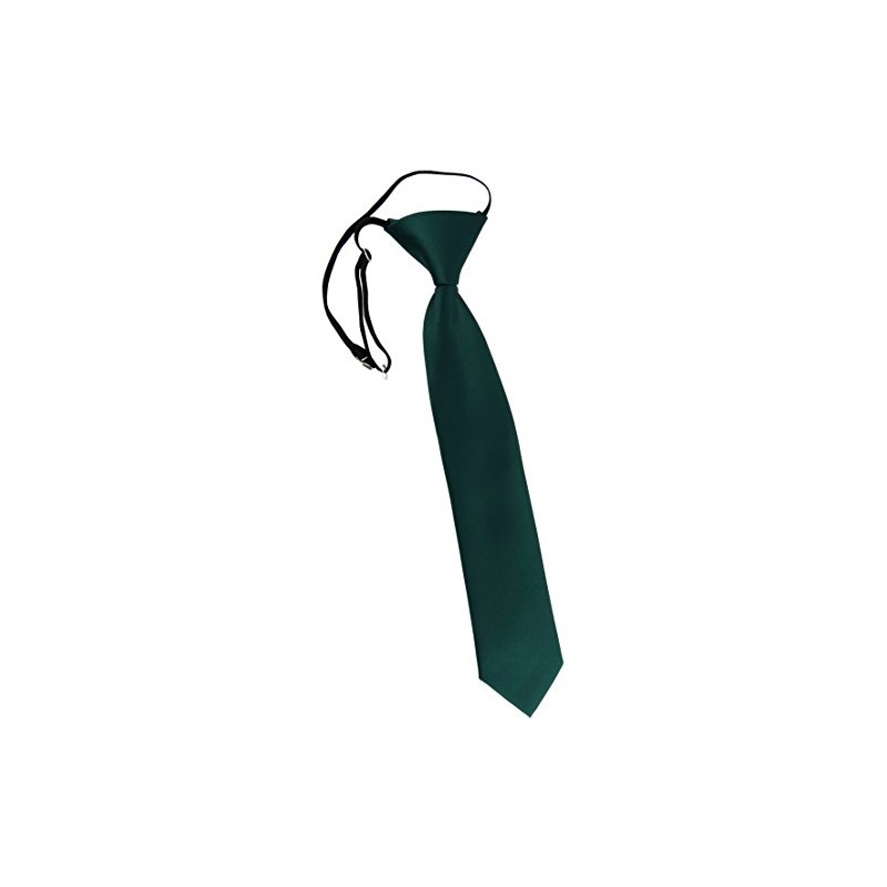TigerTie Children's Tie in Plain - Tie Pre-Tied with Elastic