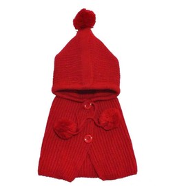 Candykids 4 Colors to Choose from Infants, Babies, Grandchildren, Cold Protection, Winter, Moist Sprout, Cute, Headwear, Yarn, red