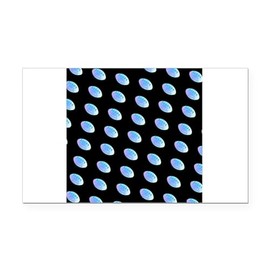 CafePress Blue Black Football 4Perry Rectangle Car Bumper Magnet