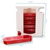MED-S28T-R Tower Tin Weekly Pill Dispenser One Piece with 4