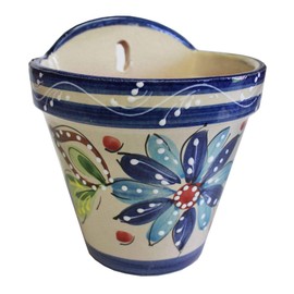 Spanish Wall Planter, Flower Pot, Planter, Wall Pocket 5.5""D