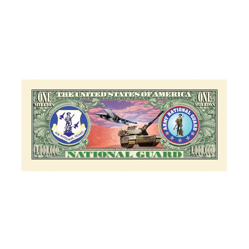 American Art Classics US National Guard Million Dollar Bill in