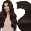 LaaVoo Tape in Extensions Human Hair Brown Tape in Hair