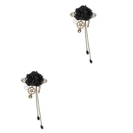 Beavorty 2pcs Punk Mechanical Hairpin Steampunk Accessories Floral Decorations Bridal Hair Accessories Steampunk Hair Accessories Chinese Tassel Hairpin Steampunk Hair Clips Alloy Bride