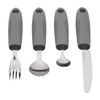 4Pcs Adaptive Utensils Weighted Non Slip Rubber Handle for Hand