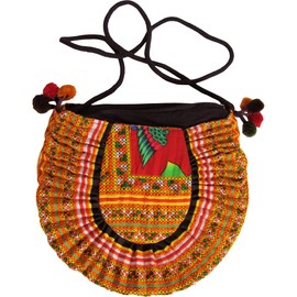 Ethnic Vintage Embroidered Patchwork Sling Shoulder Crossbody Bag CRESCENT No1