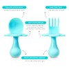 Grabease Feeding Supplies - 4-Piece Silicone Baby Feeding Set with